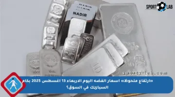 «ارتفاع ملحوظ» أسعار الفضة اليوم الأربعاء 13 أغسطس 2025 بكام السبائك في السوق؟